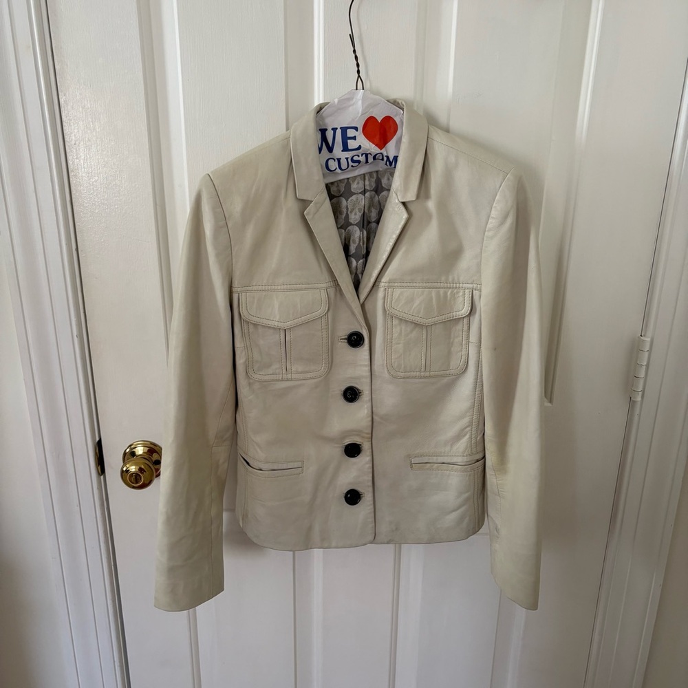 Zadig & Voltaire Off-White Leather Jacket